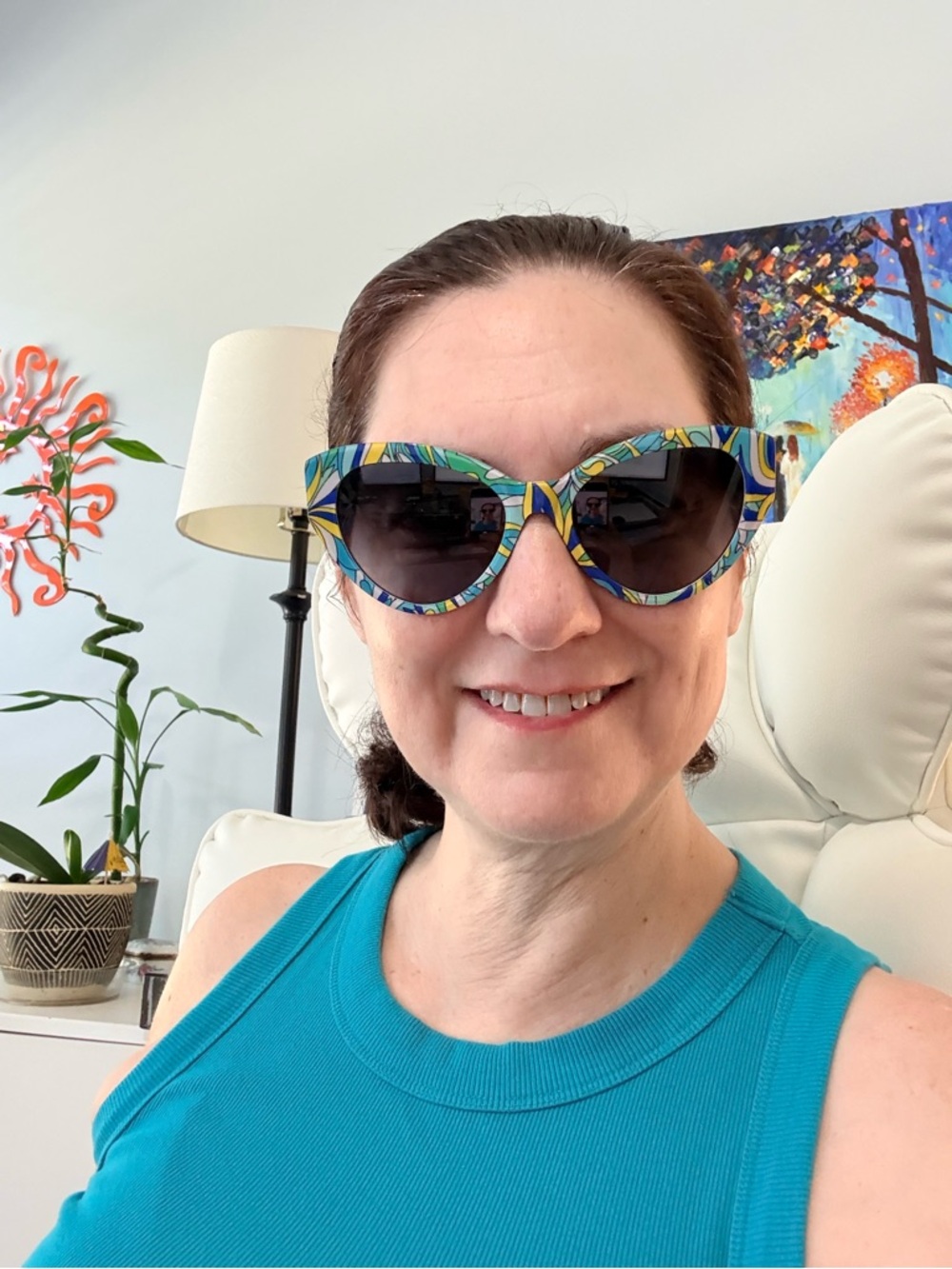 Kate Spade PAISLEIGH Floral Cat Eye Sunglasses - Blue Flower Print - NWT - Picture 12 of 12